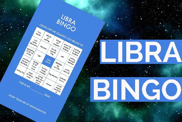 libra bingo card