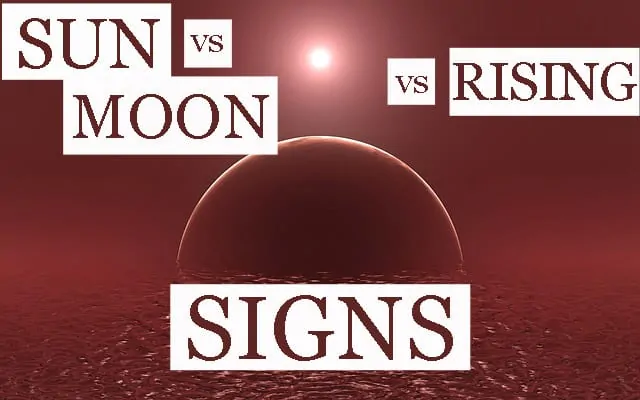 sun vs moon vs rising signs