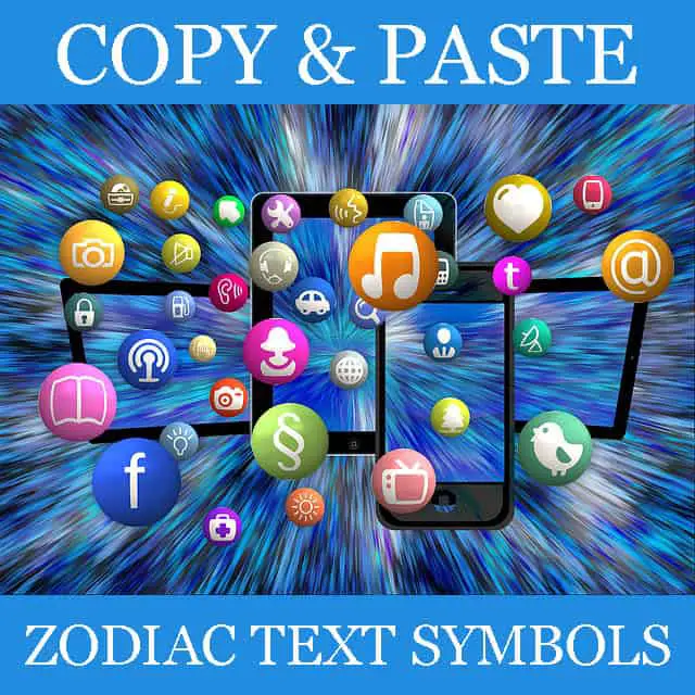 zodiac text symbols